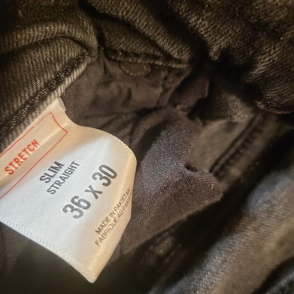 Stretch Jeans by Express, Size 36X 30, Color  Black - Picture 7 of 7